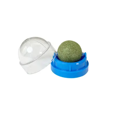 Rotating Catnip Ball Cat Toy, Self-Adhesive, Chew-Resistant - 8