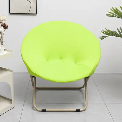Solid color high elastic milk silk lazy chair cover moon chair cover dormitory chair cover office lunch break chair cover - 13
