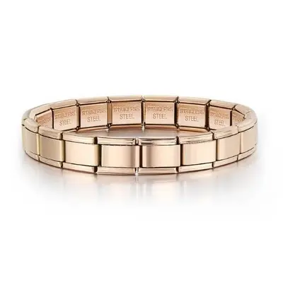 Italienisches Armbandmodul, versilbert, Edelstahl, elastisch - 8