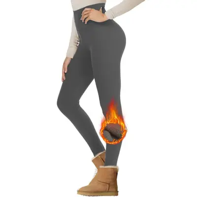 Polar Astarlı Yüksek Bel Tayt Kış Yoga Koşu Pantolonu - 8