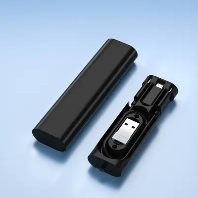 60W hızlı şarj veri kablosu saklama kutusu 60W hızlı şarj çok fonksiyonlu hepsi bir arada veri kablosu şarj adaptörü seyahat boyu - 7