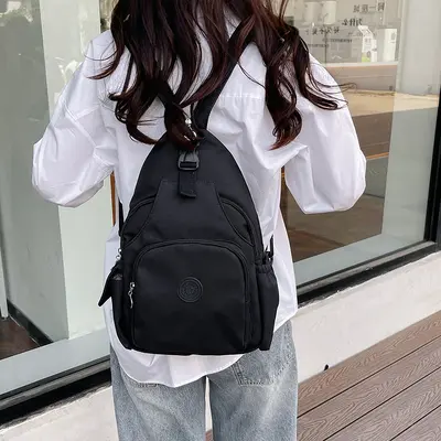 Kadın Basit Sırt Çantası, Harajuku Tarzı Büyük Hacimli Öğrenci Çantası - 3