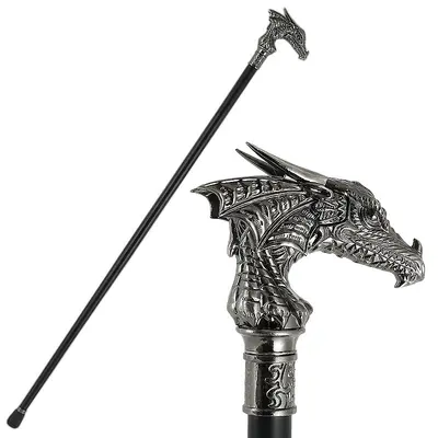 Luxury Metal Gentleman Cane with Non-Slip Tip for Seniors and Stage Use