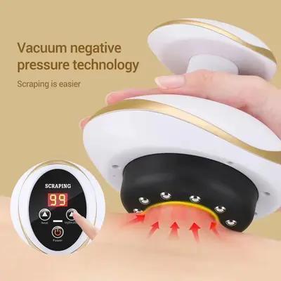 Sınır ötesi ev tipi elektrikli gua sha cihazı, vakumlu kupa cihazı, vakumlu negatif basınçlı meridyen masaj fırçası, sıcak kompresli vakum cihazı. - 5