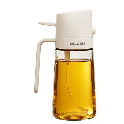 Yağ Şişesi Püskürtme ve Dökme İkili Kullanım Mutfak Ev Gıda Sınıfı Cam Yağ Tutmayan Sızıntısız Soy Sosu Sirke Baharat Atomizer Püskürtme Yağ Şişesi - 6