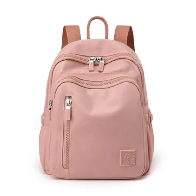 Lightweight Solid Color Textured Backpack, Women's Backpack for Outdoor Travel and Commuti - 9