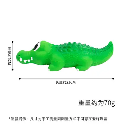 Latex Squeaky Crocodile Dog Toy, Realistic Design, Stress Relief - 7