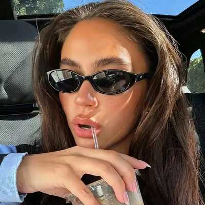 2026 New Retro Black Sunglasses for Women INS Premium Feel European and American Style Hip-Hop Personality Cat-Eye Sunglasses for Men