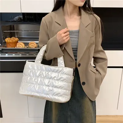 Korean-Style Embroidered Cloud Tote Bag, Women's Single-Shoulder Crossbody - 3