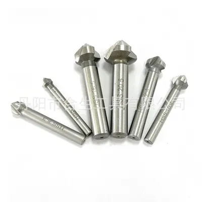Three-Flute 90 Degree HSS Chamfering Milling Cutter Set for Woodworking
