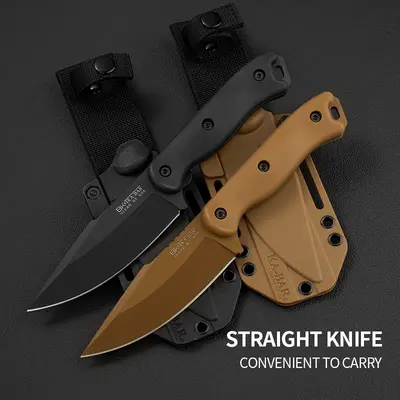 Kaba-BK18 Outdoor-Vollstahl-Gerade-Klinge, Multifunktionsmesser für Camping