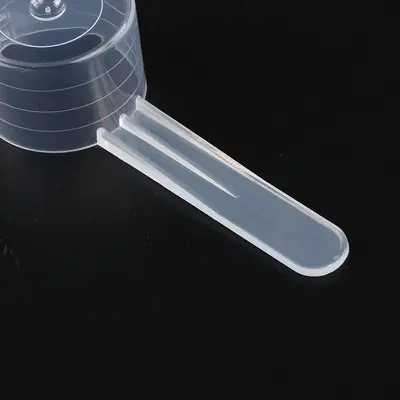 Gıda sınıfı 10g 20ml kaşık şeffaf PP plastik ölçüm kaşığı süt tozu kaşığı düz tabanlı ölçekli kaşık karıştırma ölçüm kaşığı