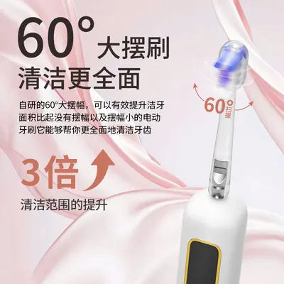Fully Automatic Sonic Electric Toothbrush with Smart Display, Soft Bristles