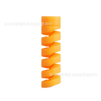 Spiral Silicone Data Cable Protector, Fits Apple and Android Charging Cables - 12