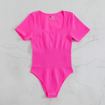 Yoga-Bodysuit, Kurzarm, taillenformend, po-liftend - 9