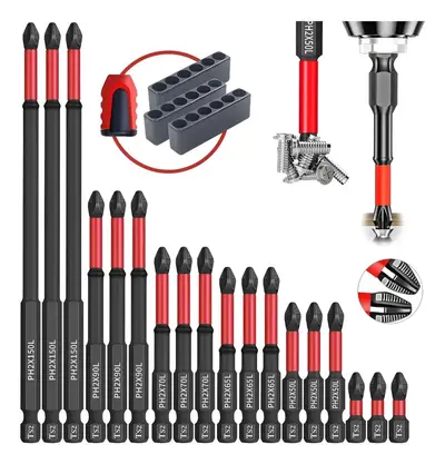 PH2 cross bit set, 25-150mm, strong magnetic - 7