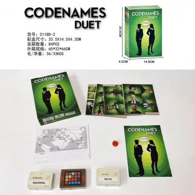 Aktionscode-Brettspiel, englische und russische Version, Paar-Partyspiel
