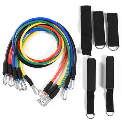 11-Piece Resistance Band Set with Multifunctional Expander - 7