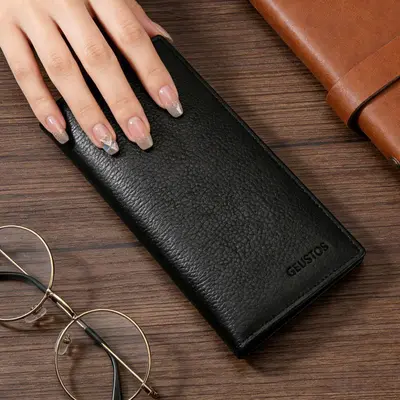 Men's Long Wallet Retro Look Soft Leather Multi-Card Slots - 3