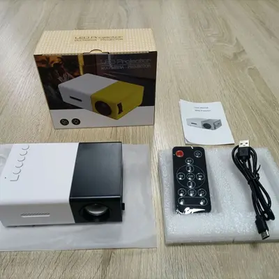 Sınır ötesi YG300 projektör çocuk küçük mini projektör ev duvar projeksiyonu 4K yüksek çözünürlüklü taşınabilir projektör - 6