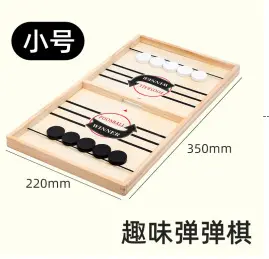 Two-Player Wooden Finger Billiards Table Game, Flicking Parent-Child Toy - 10