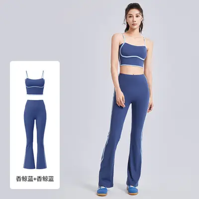Kadın Yoga Takımı, Atlet ve Mikro Paça Pantolon, Hızlı Kuruyan Kumaş - 7