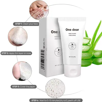 Aloe Vera Siyah Nokta Burun Bandı Çekme Tipi Gözenek Temizleyici Siyah Nokta ve Sivilce Çıkarıcı Soyma Maskesi Burun Maskesi Kreми Sınır Ötesi Özel Tedarik