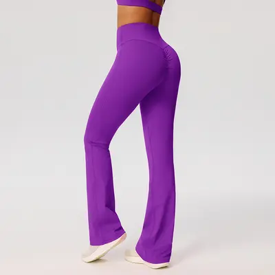 Micro-Flare Yoga Pants, Quick-Dry High-Waist, Model 52338 - 10