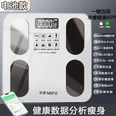 Smart Bluetooth Body Fat Scale for Adults