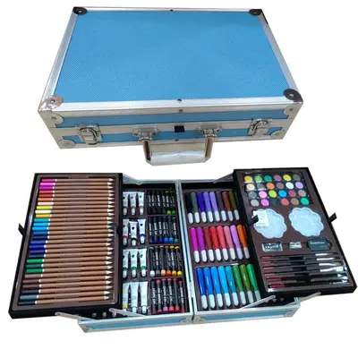 145-piece double-layer aluminum box children's paint brush art set watercolor pencil colored pencil art supplies paint brush direct sales - 10