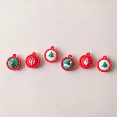 Christmas Bun Keychain, Cute Expression Figure, Bag Charm - 7