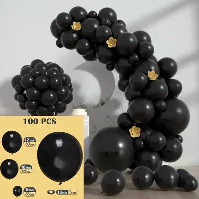 Matte Metallic Latex Balloon Chain Set for Birthday and Wedding Decoration - 9