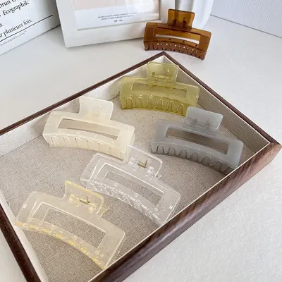 Large Square Hair Clip for Thick Hair, Bun Clip