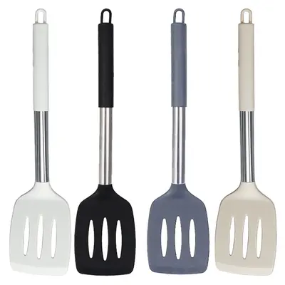 Silikon spatula ve çorba kaşığı 15 parçalı set, paslanmaz çelik silikon spatula, yapışmaz spatula, çok fonksiyonlu ev tipi mutfak gereçleri seti - 11