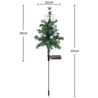 IP65 Su Geçirmez Solar LED Bahçe Lambası Dış Mekan Noel Ağacı Dekoratif - 11