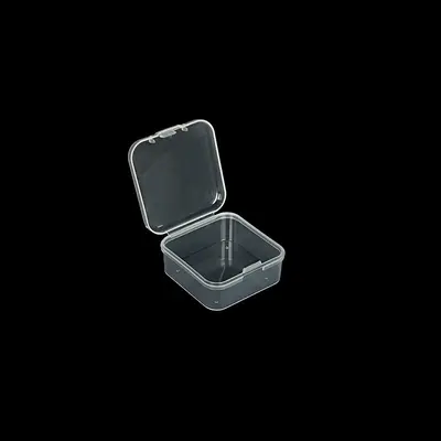 4.5 inch square flip-top plastic storage box