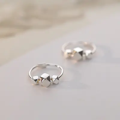925er Silber Design Ohrringe, Damen - 5