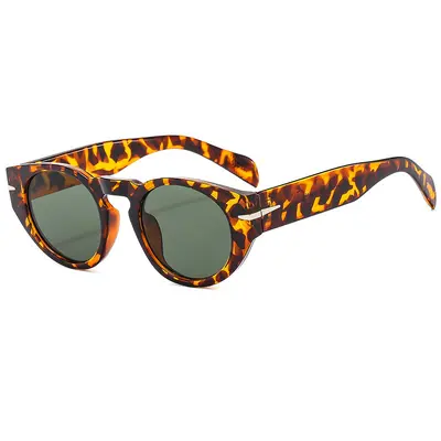Round Men's Driving Sunglasses, Anti-UV, Wide Temples - 11