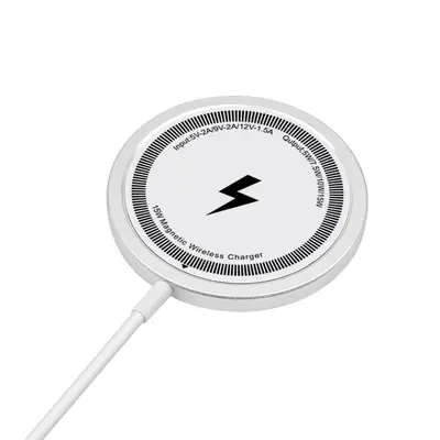 MagSafe manyetik kablosuz hızlı şarj cihazı süper ince mini masaüstü telefon 15W hızlı şarj standı