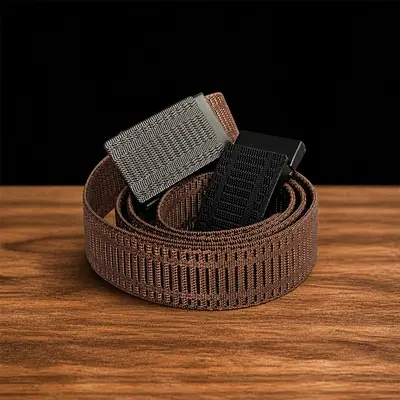 3.5 Tank Dokulu Çizgili Elastik Bel Kemeri Erkek Outdoor Kanvas Kemer Çinko Alaşımlı Toka Aşınmaya Dayanıklı Askeri Eğitim Kemeri