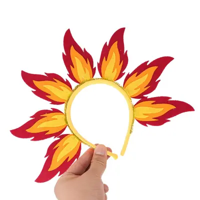 Rotes Flammen-Haarreif, Karneval Kostüm-Kopfschmuck