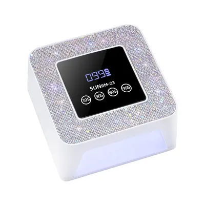UV-LED nail lamp, rhinestone design, fast-drying, professional - 12