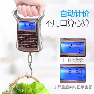 cnw计价秤充电手提秤卖菜秤台秤电子秤快递秤买菜秤弹簧称吊钩称