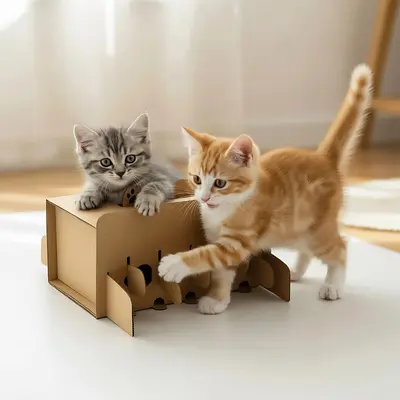 Katzenspielzeug Wellpappe Kratzbrett Selbstunterhaltung Spielstab