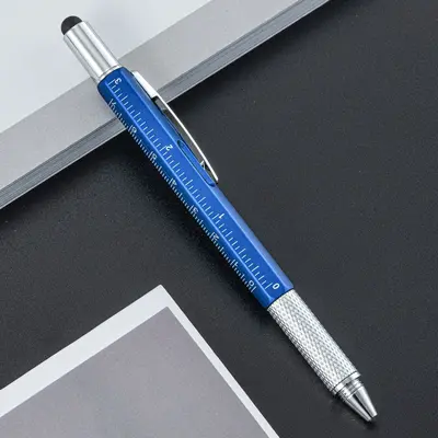 6-in-1 Multifunctional Plastic Tool Pen with Level, Ruler and Screwdriver - 8