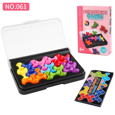 Puzzle Bead Brain Logic Training Board Game, Pocket Size Educational Toy - 13