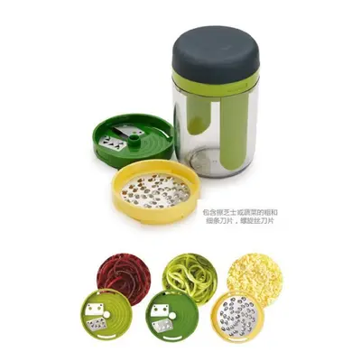 Multifunctional vegetable cutter with rotating container for cucumbers and zucchini - 4