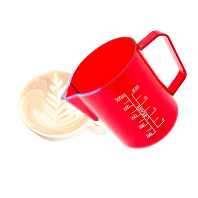 Akrilik latte art fincanı, ölçekli süt köpürtme sürahisi, 600 ml