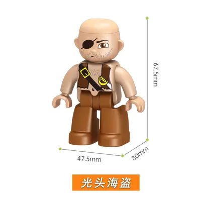 LEGO Compatible Large Brick Accessories, Minifigures and Character Figures, Police Roles - 13