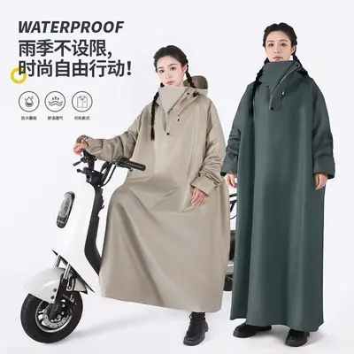 Raincoat for electric vehicles, thick and long, full body protection - 4